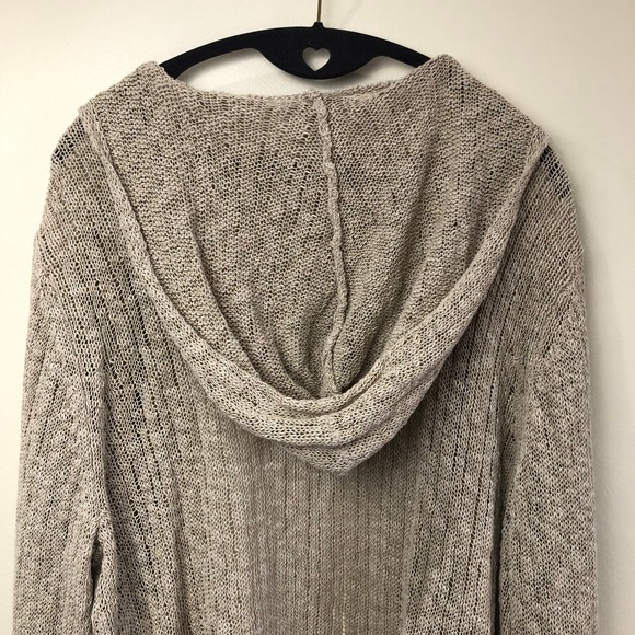 J Jill Cardigan Large Sweater Open Longline Knit Lagenlook Beach Grandma Minimal - Picture 9 of 16